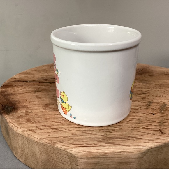 🟡 Vintage - Ceramic Crafted Baby Bear - Pink & Blue Container - Dated 1988 - Picture 4 of 10